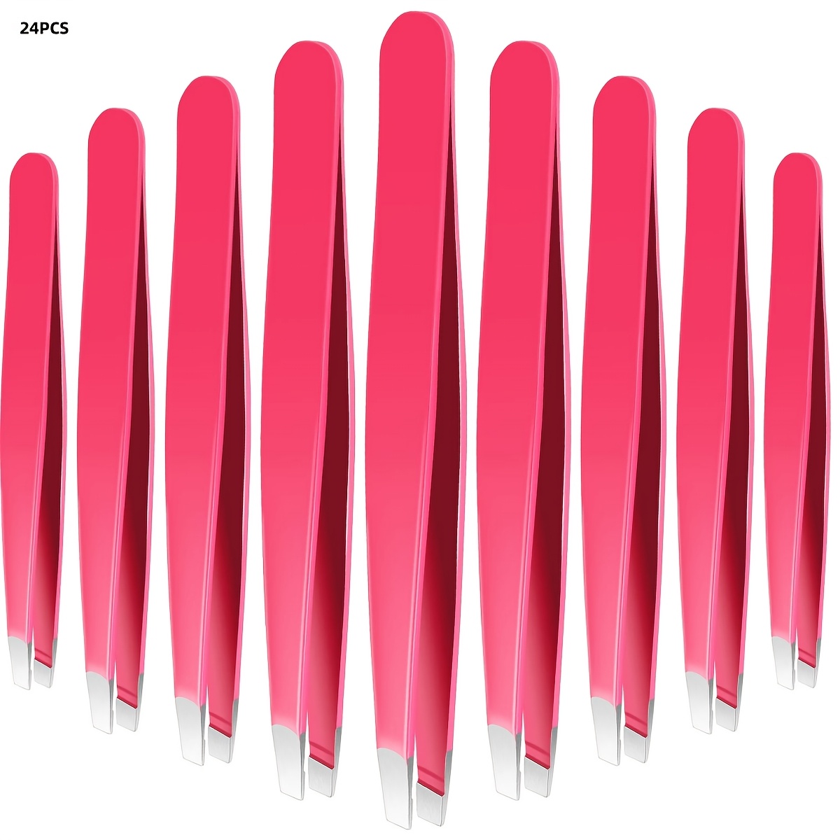 TEMU 6/12/24pcs Of Eyebrow Tweezers, Stainless Steel Precision Tweezers For Facial Hair, Suitable For Men And Women