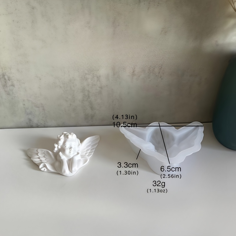 Image of Elegant 3d Trumpeting With Wings Silicone Mold - Wall Decor And Pendant Silicone Casting Kit, Irregular Shape Suitable For Home Decoration Silicone Mold