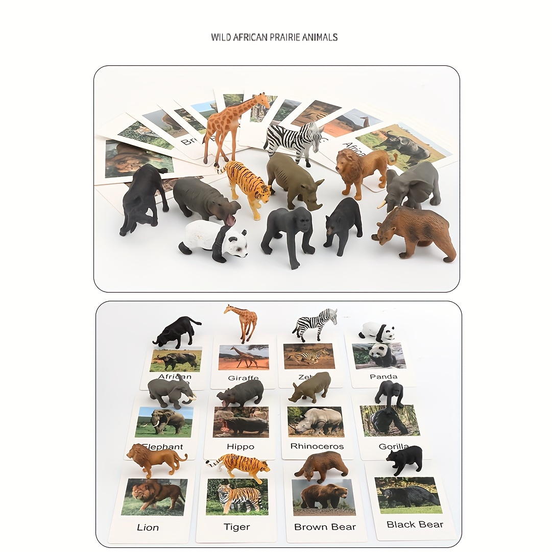 Animal Matching Cards - Educational Toy For Language Learning With Dinosaur, Animals - Perfect Christmas And Halloween Gift!