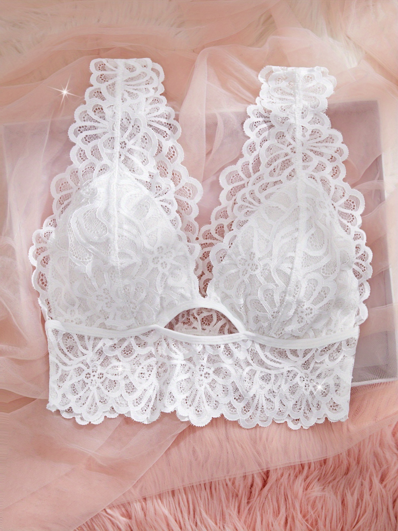 reggiseno elegante in pizzo scollo profondo donna Temu Italy