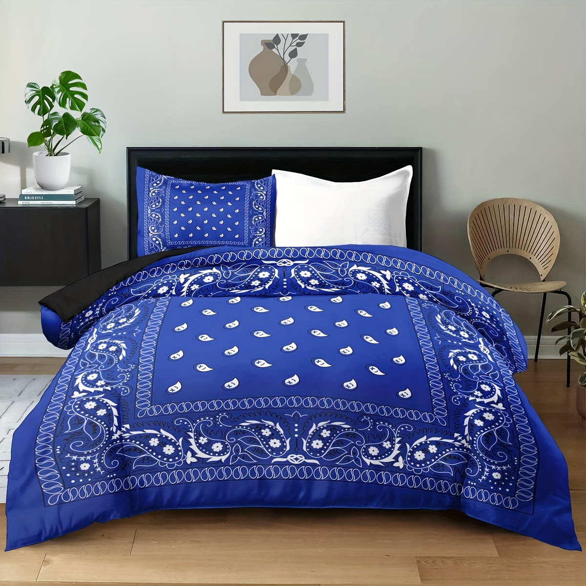 TEMU 2/ 3pcs Queen Duvet Cover Set, Soft And Comfortable, Boho Red Duvet Cover Set Bedding, Paisley Elegant Duvet Cover, Retro Style Bedding For