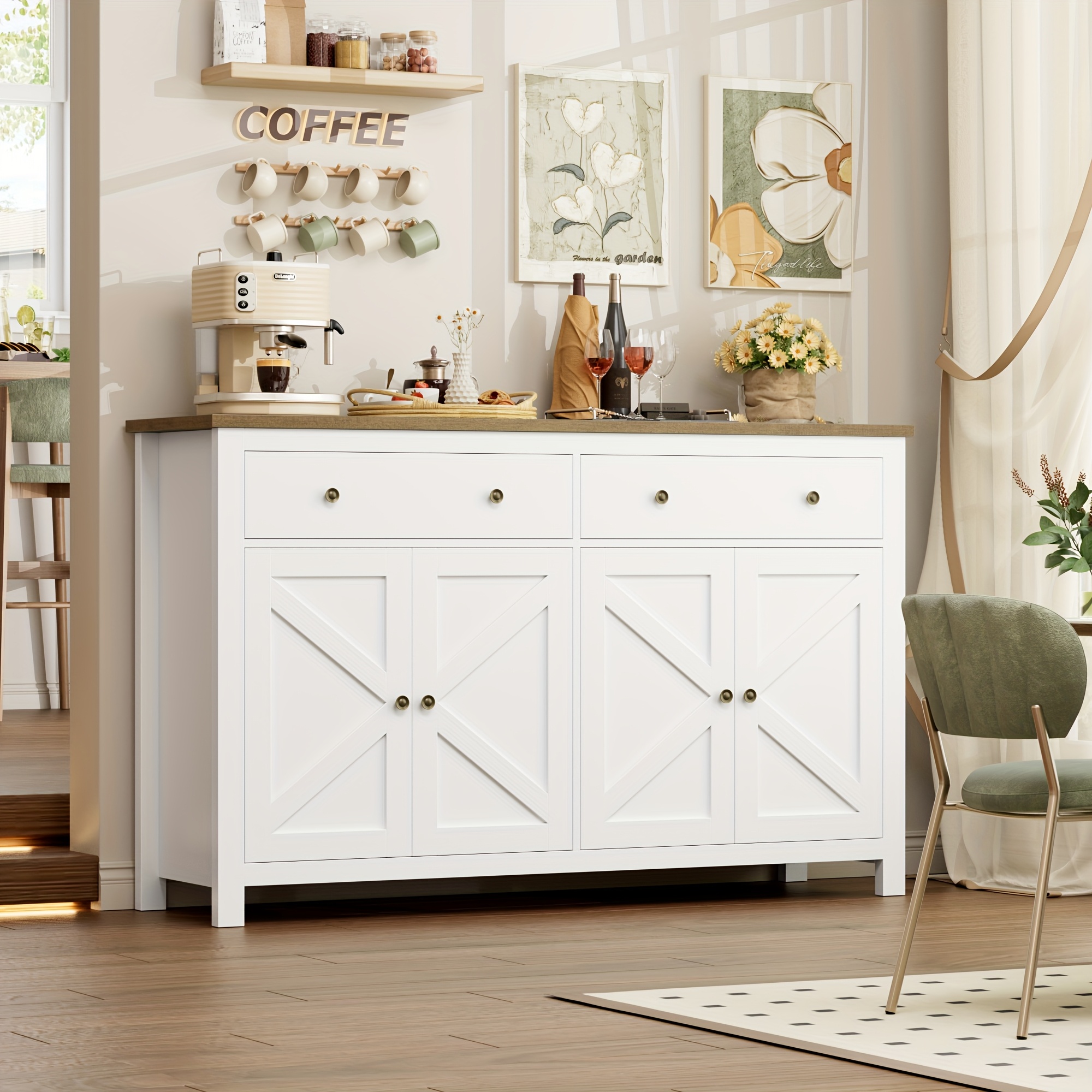 * Kommode, Küchenbuffet mit Arbeitsplatte, Küchenschrank, Sideboard, Wohnzimmermöbel, Versand * Paketen
