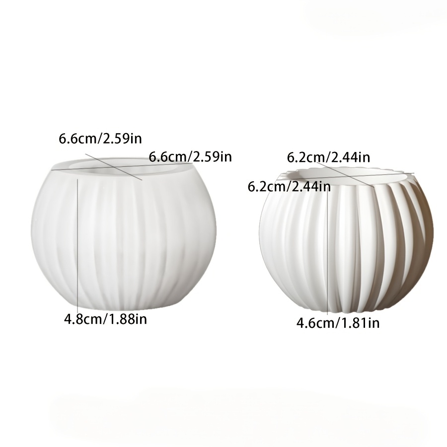 Image of Clay Mold: Striped Candlestick Silicone Mold (sold As A Single Piece)