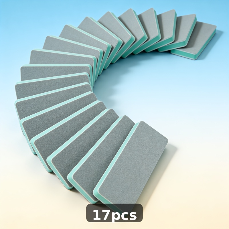 TEMU 17pcs For Glass, No Cleaning Agents Needed, Reusable Cleaning Sponge Eraser To Remove Hard Water Stains, Limescale, On Shower Door, Window,