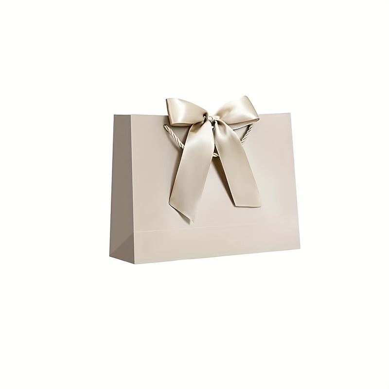 E-shop 2 Stück Große Elegante Tragbare Geschenktüten mit Schleife – Ideal für Hochzeiten, Geburtstage, Partys, Rentenfeiern – Stabile