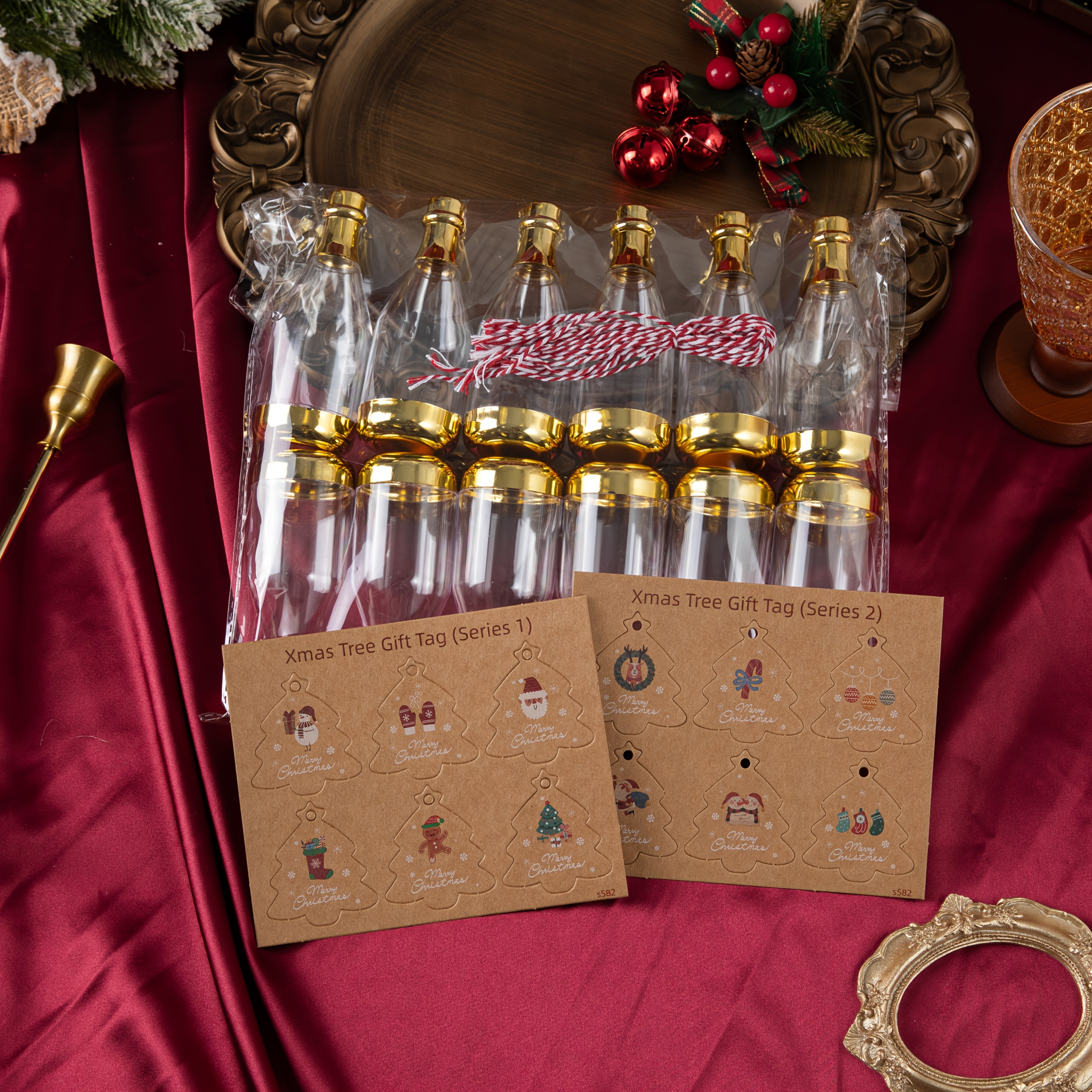 Gift For Her/him 12pcs Retro Bottle Candy Boxes Plastic Gift Containers For Christmas Party - Perfect For Party Favors, Christmas Gifts, Etc, Halloween