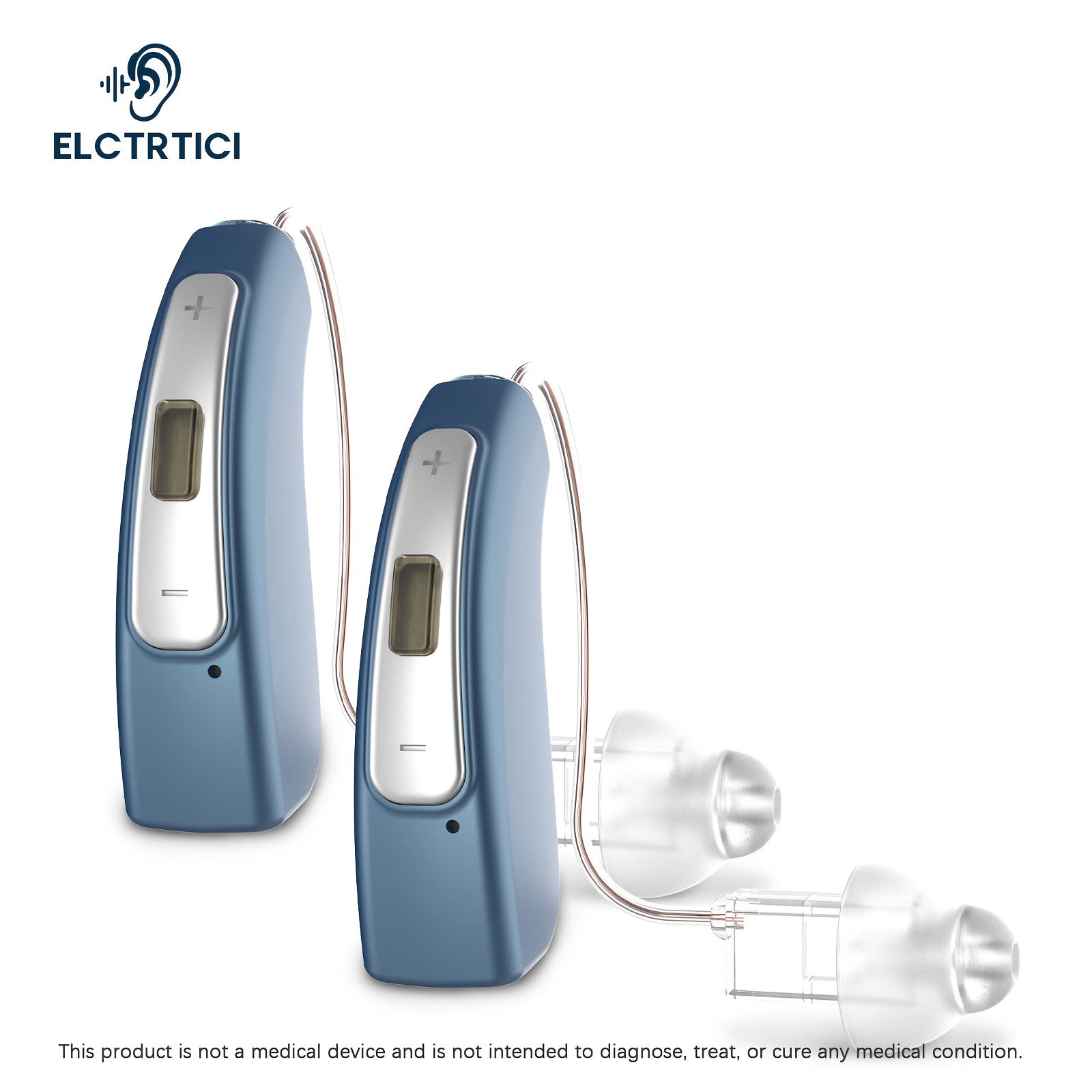 ELCTRTICI Hearing Amplifier with 4-Frequency Mode, Sound Amplifier Adjustable Volume And Noise Reduction, Blue, Enhance Listening Experience, Suitable for Daily Outdoor, Restore The Real Sound Binaural VHP-1704