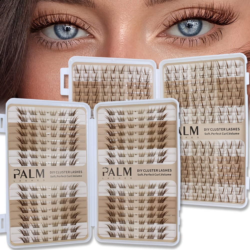 

192pcs/288pcs Brown Lash Lash Fairy Cat Eye Lash Natural Eyelashes C 8-12-14mm Eyelash Extensions Anime Diy Individual Lashes By Palm Lashes,