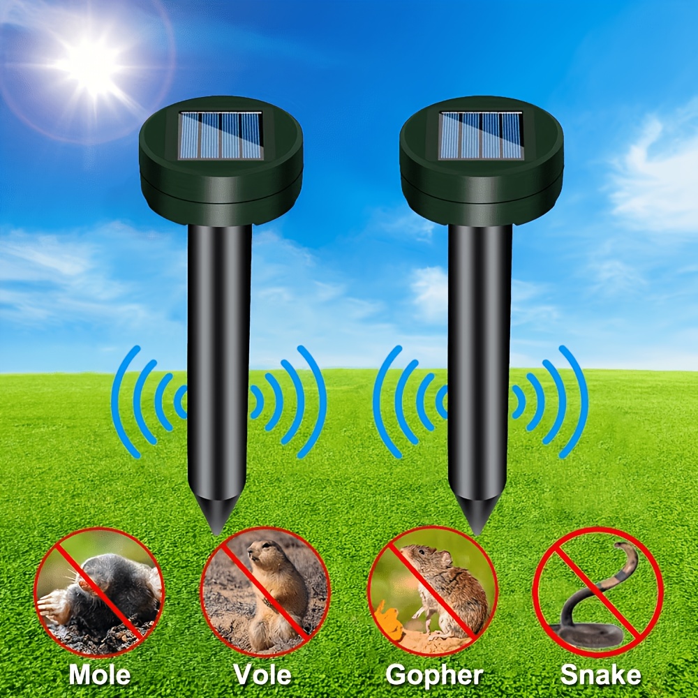 Outdoor Solar Ultrasonic Insect And Pest Repellent, Uses Ultrasonic Waves To Drive Away Mice, And Pests, Suitable For Courtyards, Gardens, , Lawns, Greenhouses
