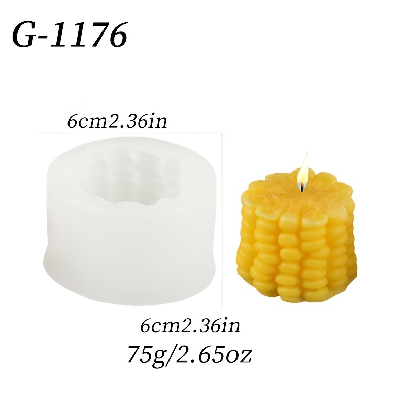 TEMU 1pc, Mini Corn Shaped Scented Candle Silicone Mold