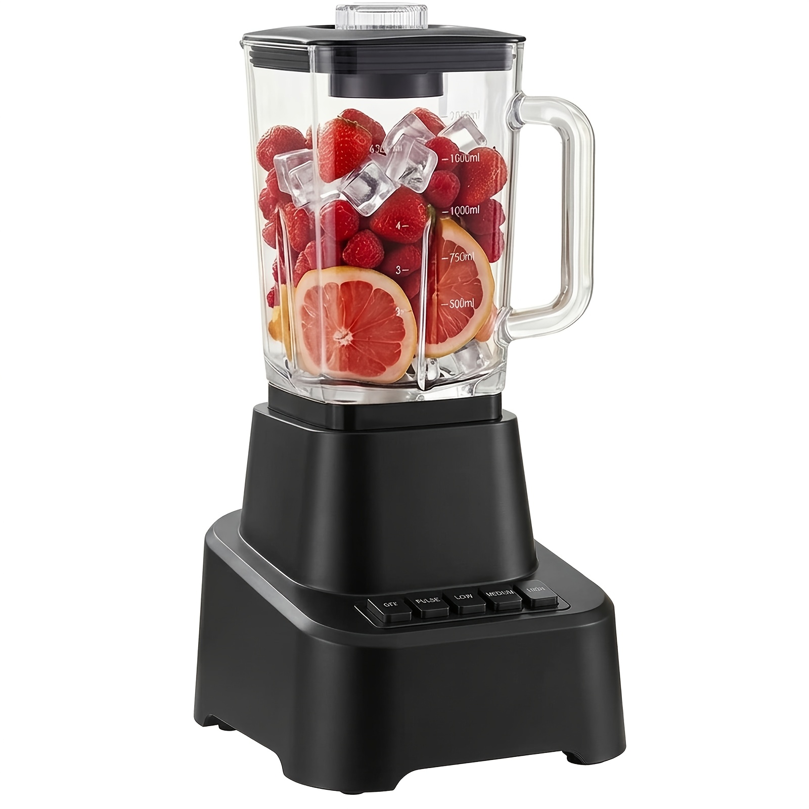 2.1l Desktop Blender, Glass Blender For Smoothies, Full-size Kitchen Blender With 850 Watts & 54oz Large Glass Pitcher, 4 With For Ice Fruits, Dishwasher Safe