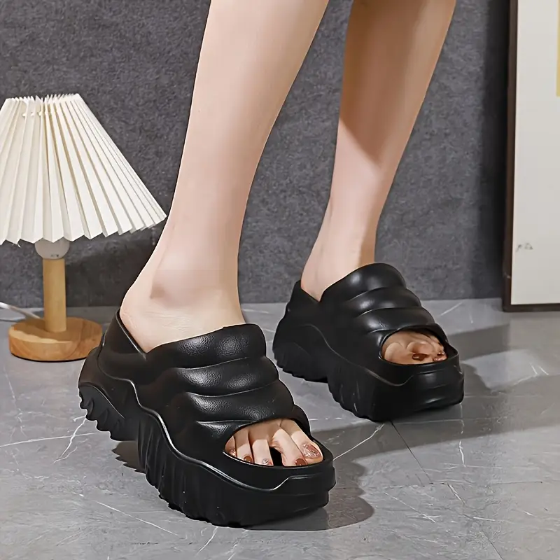 2025 new style womens summer fashion flip flops eva thick sole wear resistant open toe slip 3 colors black beige white lightweight for spring summer beach parties casual ideal holiday gift summer beach accessories party footwear durable footwear opentoe sandals party Product details 2
