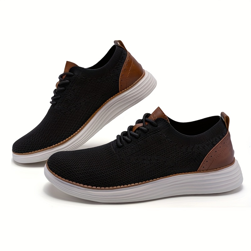 Men's Breathable Mesh Sneakers - Comfortable Walking Oxford Shoes with Lace-Up Design for Casual & Daily Use