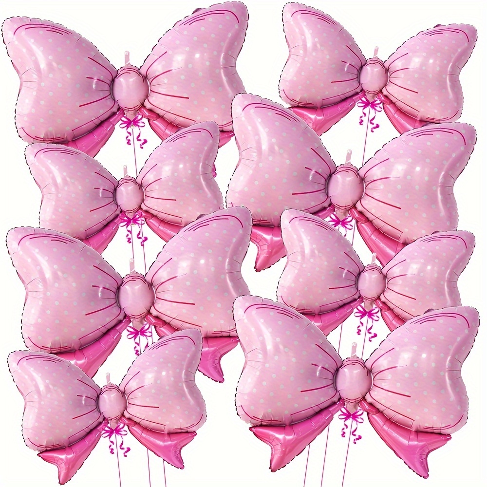 

8pcs, Pink Bow Foil Balloons, Wedding Decor, Birthday Party Decor, Anniversary Decor, Graduation Decor, Holiday Decor, Baby Shower Decor, Indoor Outdoor Decor, Home Decor, Room Decor