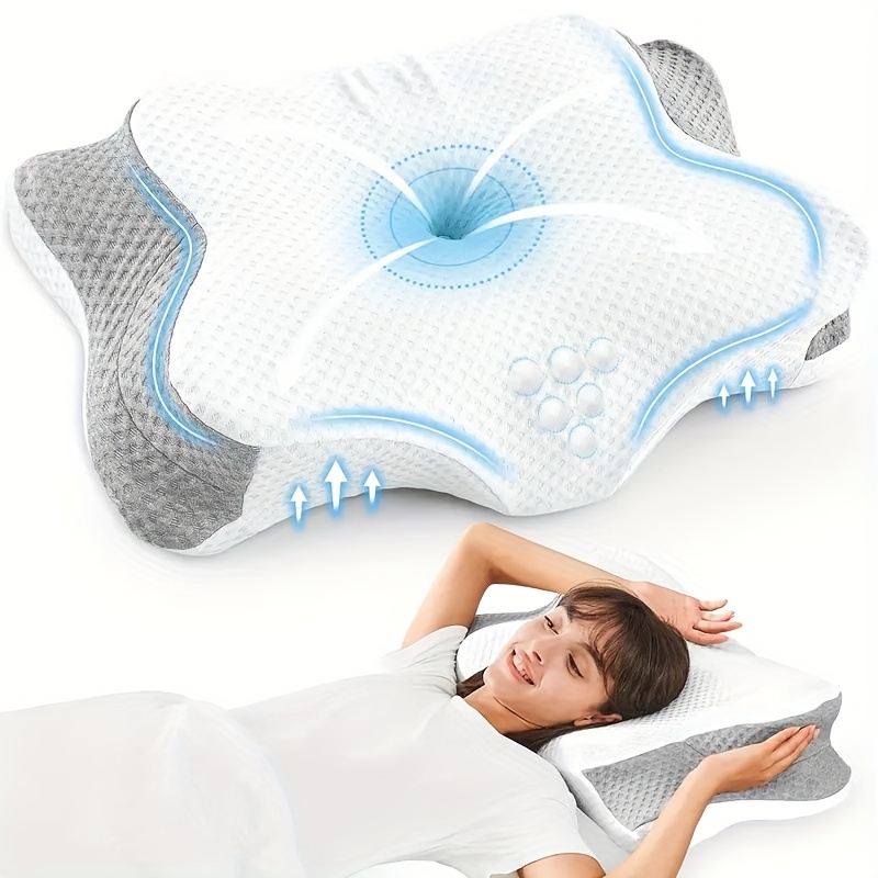 Ergonomic Cervical Pillow - Hypoallergenic, Soft, Orthopedic Neck Support for Side & Back Sleepers, Machine Washable - Image 2