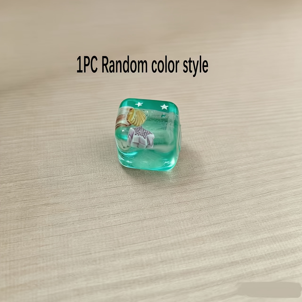 Image of Transparent Ocean-themed Keycaps With Mini Seashell Decorations, Random Colors, Gaming Keyboard Additions
