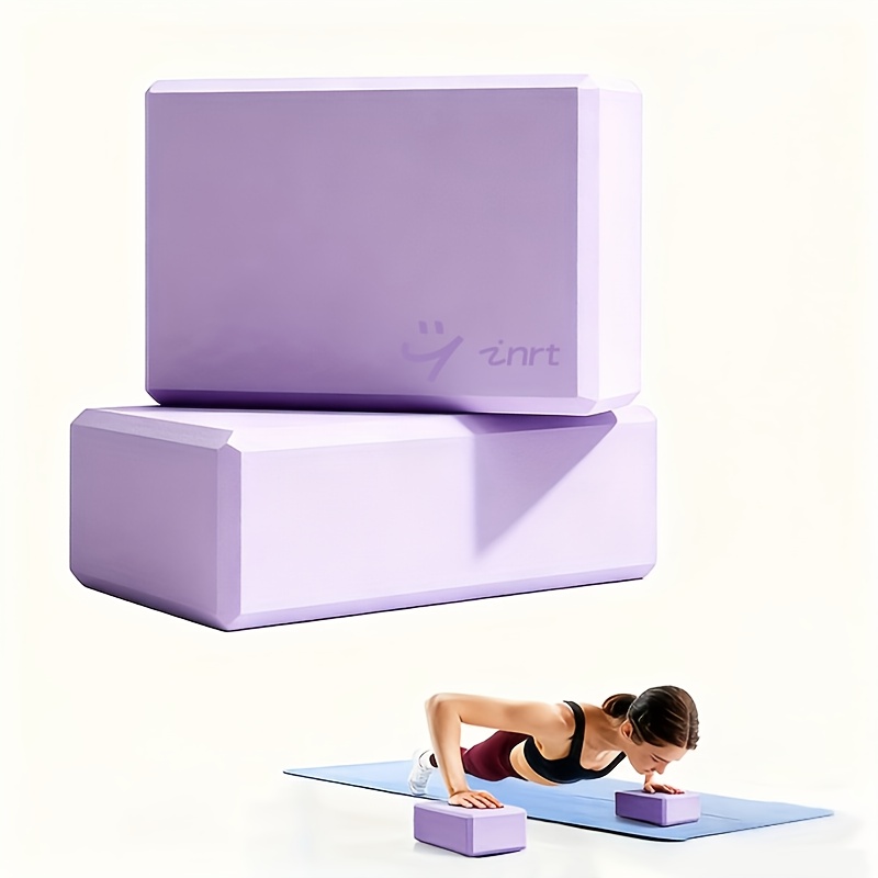 TEMU High-density Eva Yoga Block - Slip-resistant, Durable Foam For Pilates, Meditation, And Workout