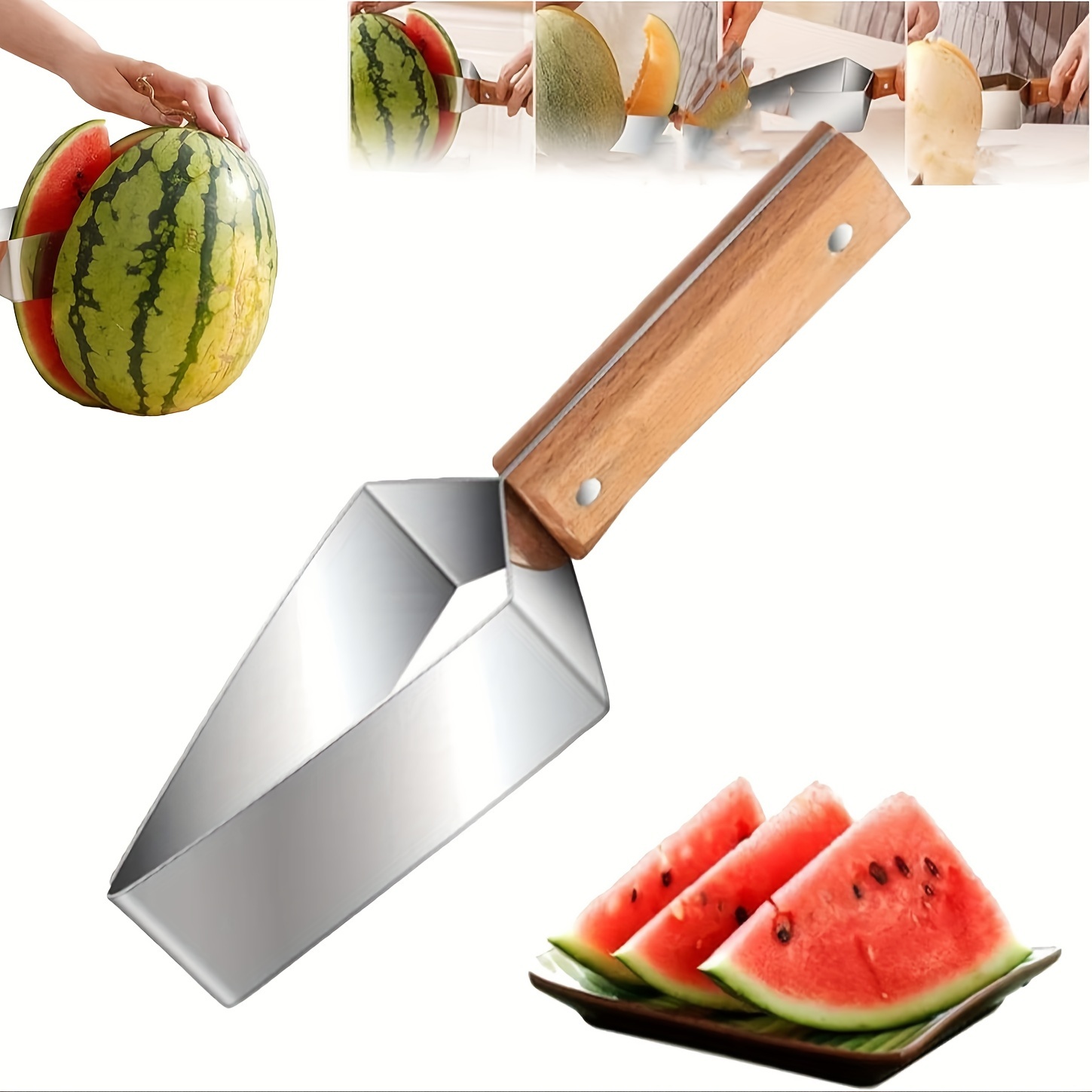 

Watermelon Slicer, 2024 New Watermelon Cutter Slicer Tool, Stainless Watermelon Slicer, Multi-function Fruit Slicer, Portable Fruit Slicer Kitchen Gadget For Camping Kitchen