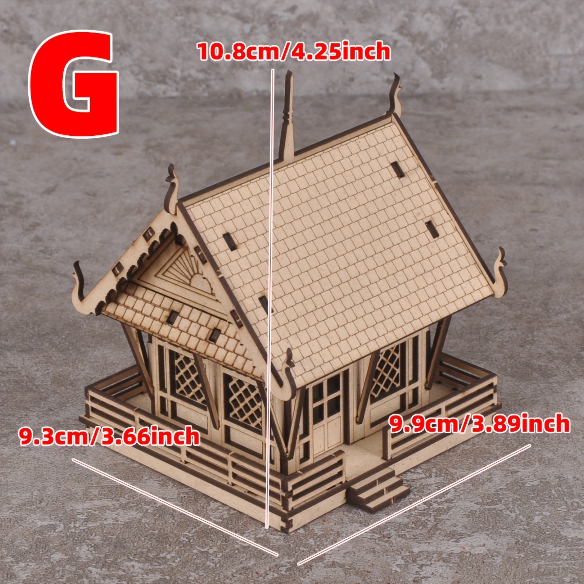 Architectural Model Sand Table Southeast Asian Log Cabin Diorama