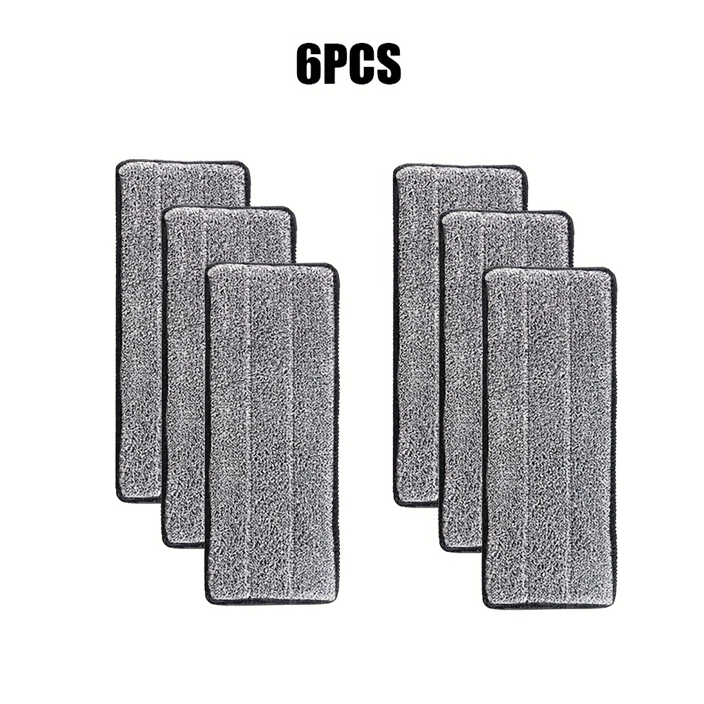Image of 6pcs Microfiber Mop Pads - Reusable Washable Mop Cloths Refills For Cleaning, High Absorption, Durable For Floor Cleaning