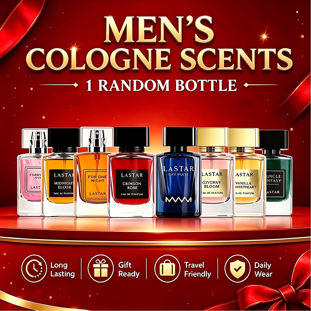 TEMU Men's Suitable For Daily Wear & Gifts - 's Fragrances, Long- Marine Cologne With Rose & Jasmine Base Notes, Travel-sized For Husband, Birthdays,