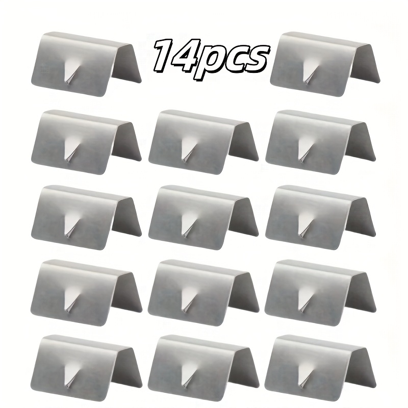 TEMU 14-delige Auto Voorruit Regenklep en Spatbord Set met Metalen Clips, Universele Metalen Glas Klemmen voor Auto Onderdelen Vervanging