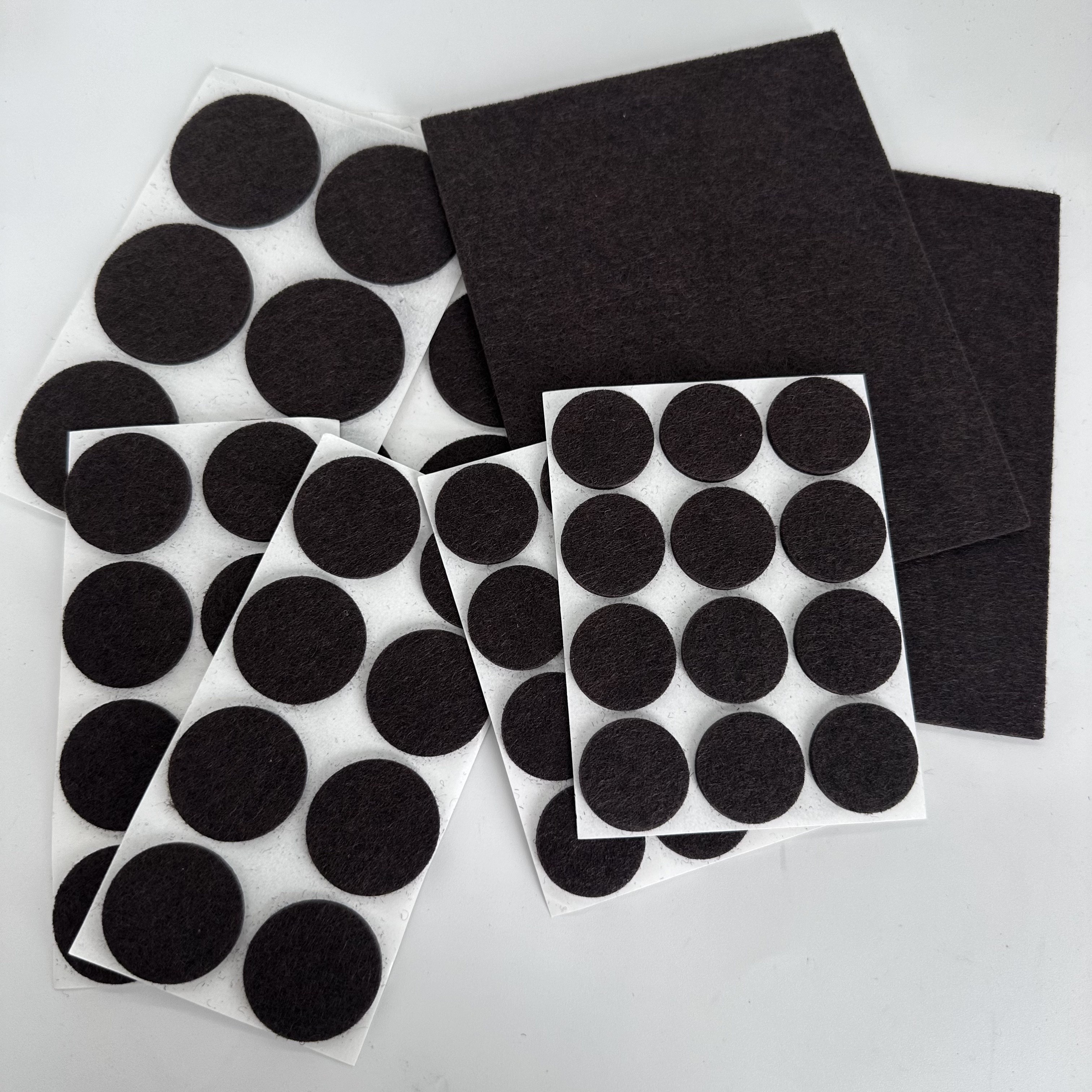 Image of 54pcs Assorted Sizes Of Brown Felt Pads Set For Furniture Protection, Used For Hardwood Floor Protectors, Non-slip Chair Leg Pads, And Protectors For Furniture Floors