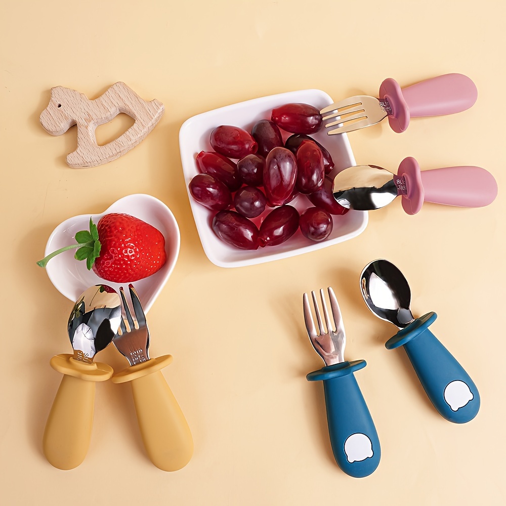Customized Baby Toddler Silicone & Stainless Steel Tableware Set