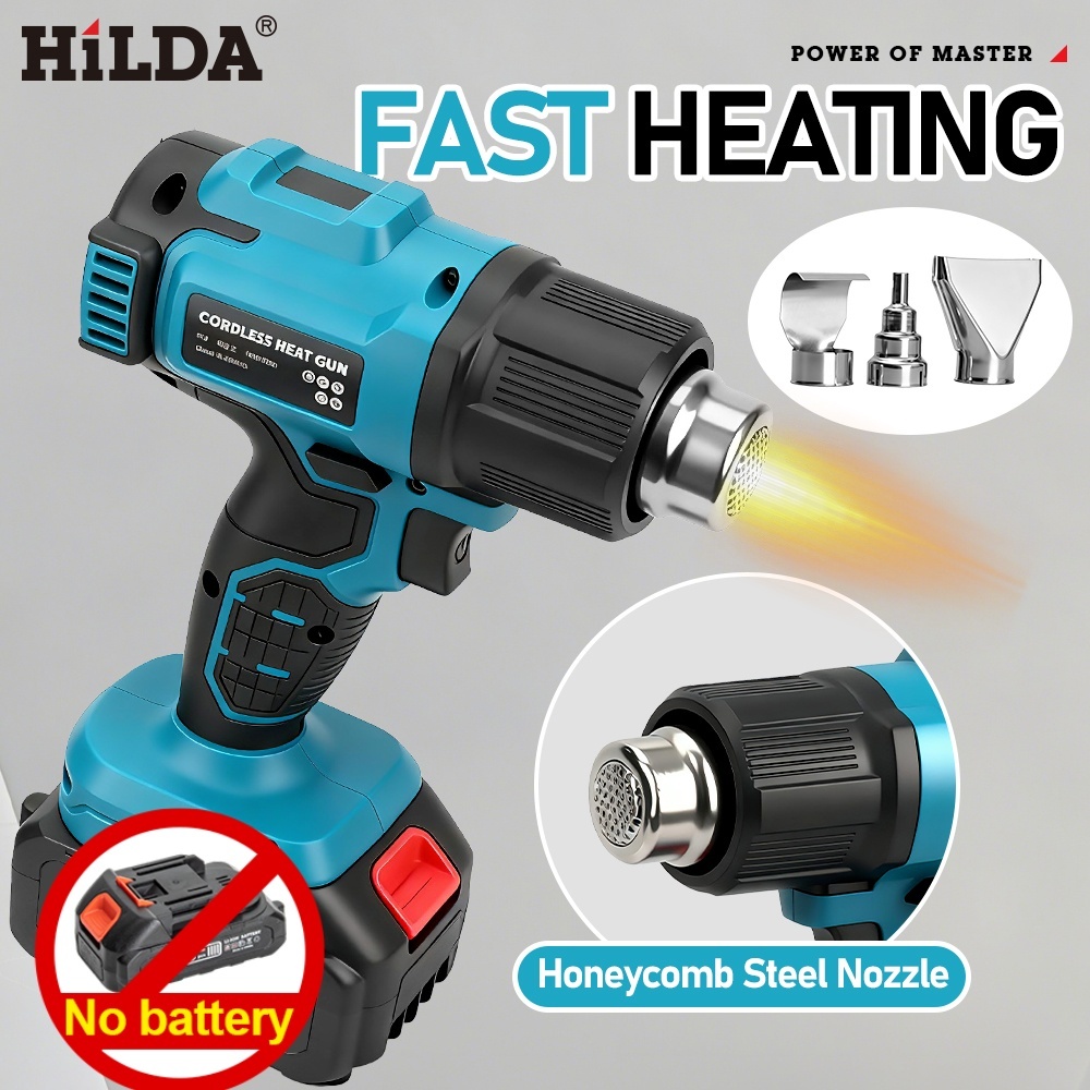 item picture   Cordless for Heat Gun, Compatible with Makita Batteries,   with 3 Nozzles, Suitable for Heat Shrink Tubing And   Making (Without Batteries And Charger)