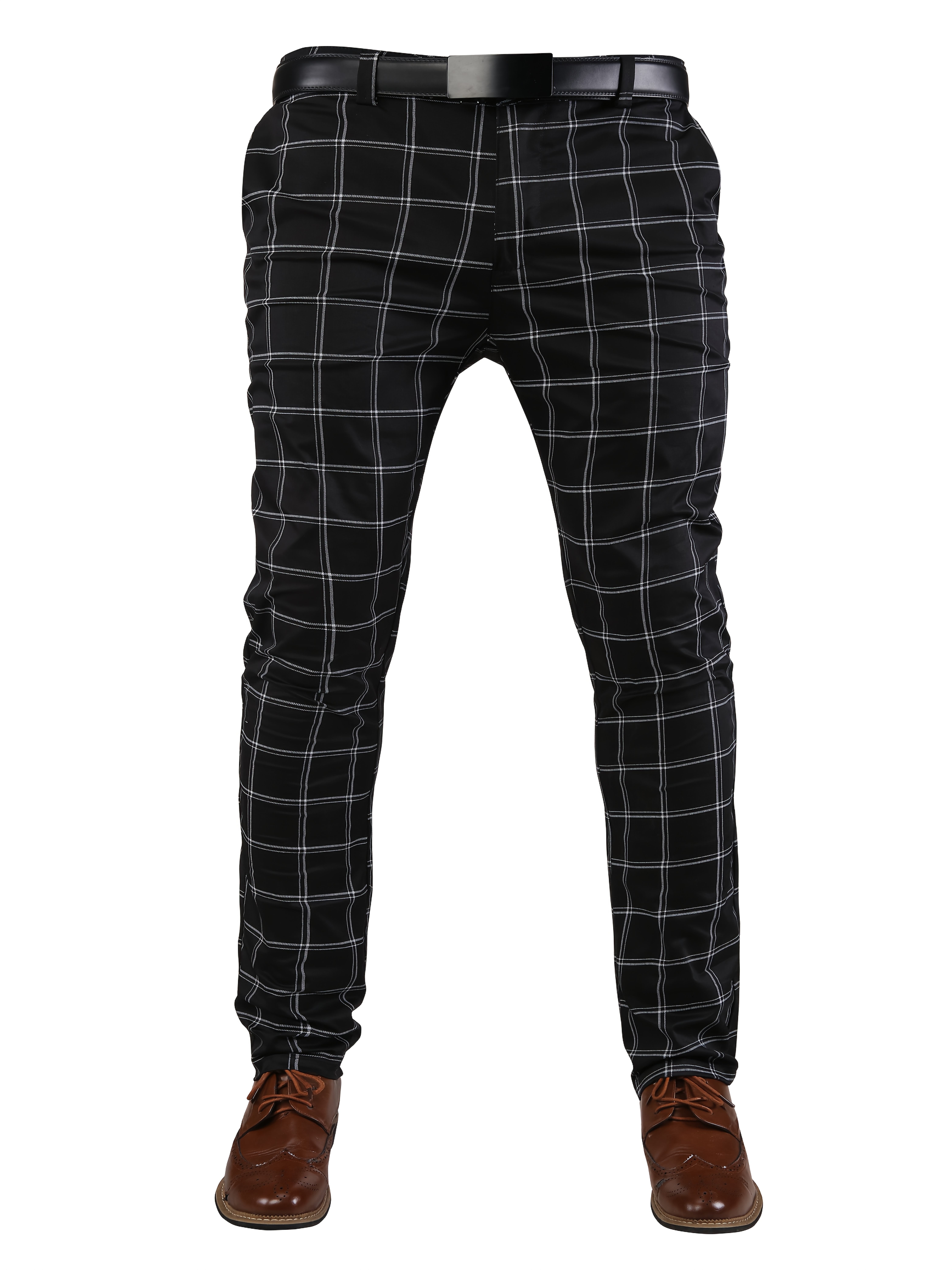 extra long plaid mens trousers fit business dress pants - Temu Portugal