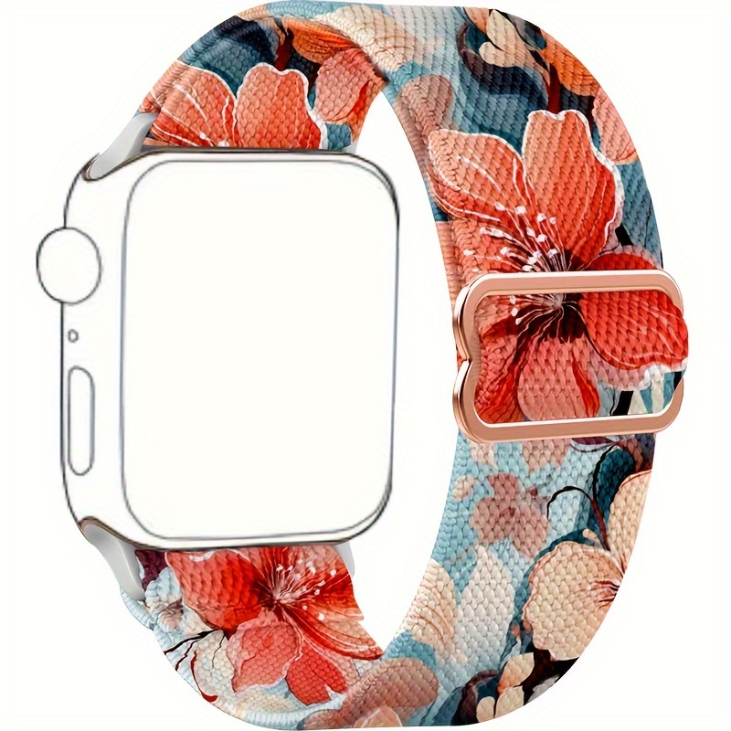 Image of Nylon Elastic Replacement Straps For Watch, Suitable For Sizes From 38mm To 49mm, Designed For Women And Girls, Compatible With For Iwatch To 9 And Ultra 2