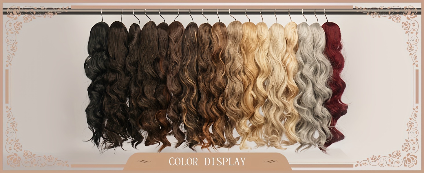   long ponytail extension curly wavy clip in synthetic hairpieces drawstring ponytail pony tail hairpiece hair pony extension for women girls details 2