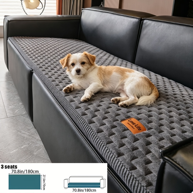 TEMU 1pc Thickened Quilted Corduroy Sofa Cover Suitable For 1/2/3/4-seater & Sectional Sofas, Modern Non-slip Couch Cover With Corduroy Fabric &