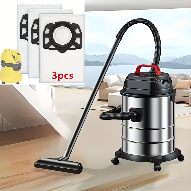 TEMU 3pcs, Vacuum Cleaner Dust Bags, Compatible With Wd2, Wd3, Kd3, Se4002 And Other Series Vacuum Cleaners, Suitable For Home, Apartment, Dormitory,