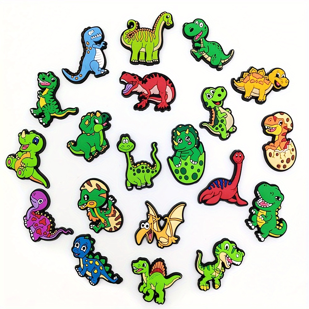 

20pcs Cute Dinosaur Shoe Charms Set For Clogs & Sandals - Beach, Anime Parties & Gifts