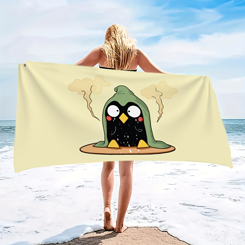 penguin beach towel lightweight breathable microfiber Temu Mauritius