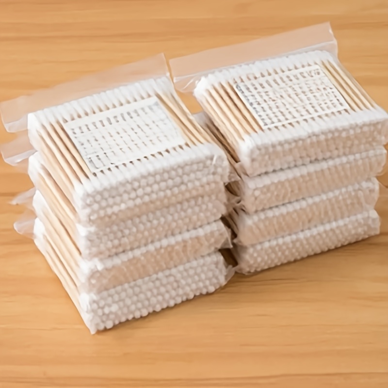 Image of 1000pcs Dual-head Swabs Ear Makeup Removal Home Wooden Sticks Makeup Removal Beauty Sticks Ear Makeup Removal