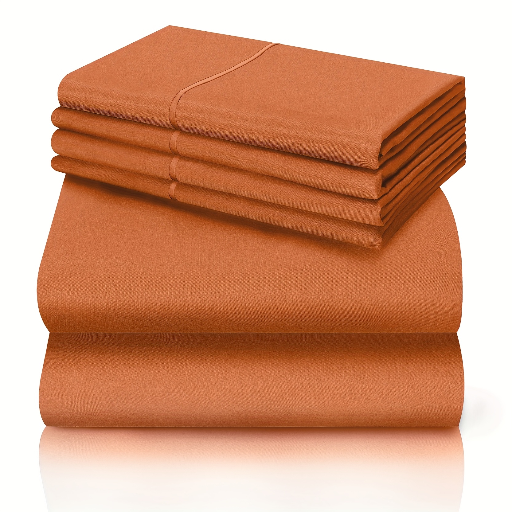 TEMU Extra Deep Bamboo Fiber - 4pcs Breathable & Cooling Sheets - Hotel Sheets Set - Easy & - Soft, Wrinkle Free & Set - Sheet Set With Extra Deep