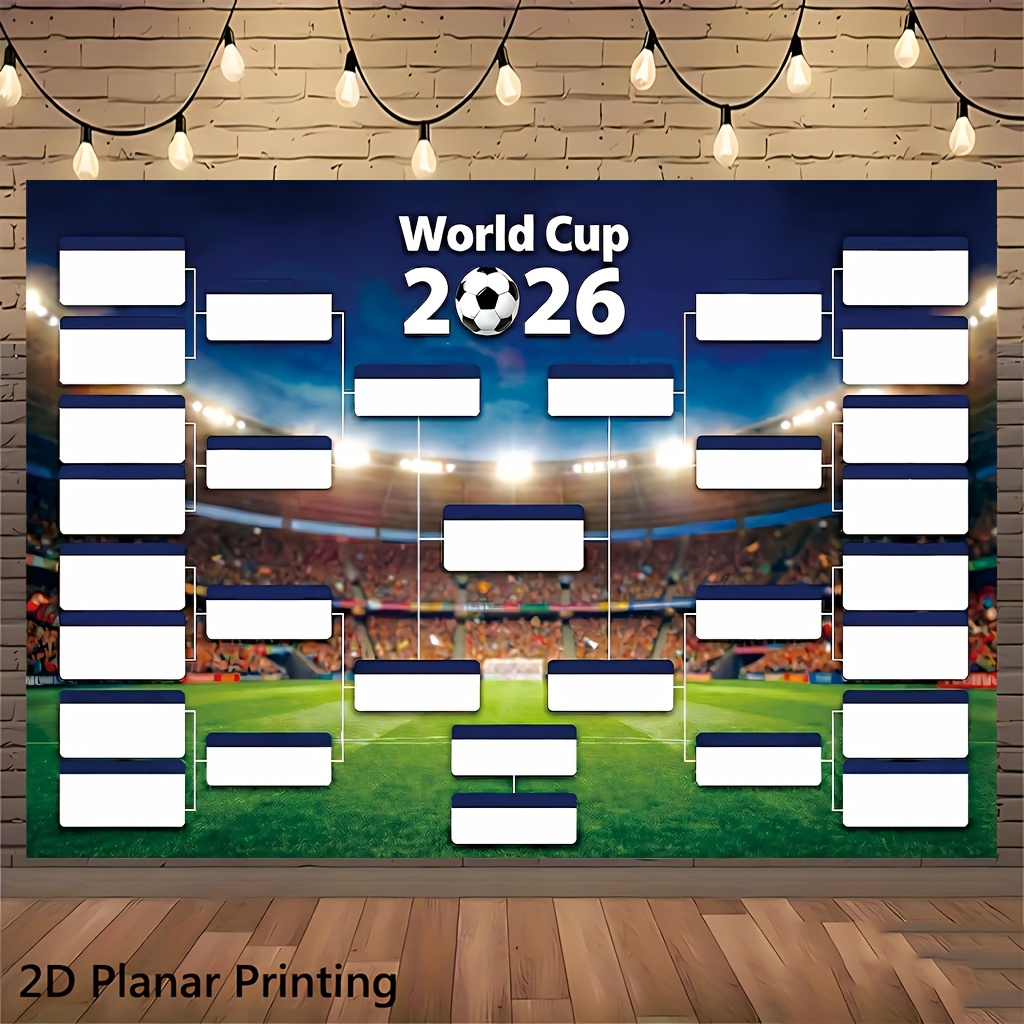 E-shop 2D Flat, 2D Flat - 2D Flat, 2D Flat - 2D Flat Banner ., Weltmeisterschaftsspielplan, 2026 FIFA-Weltmeisterschaft Themen Dekorative Wandbehang,