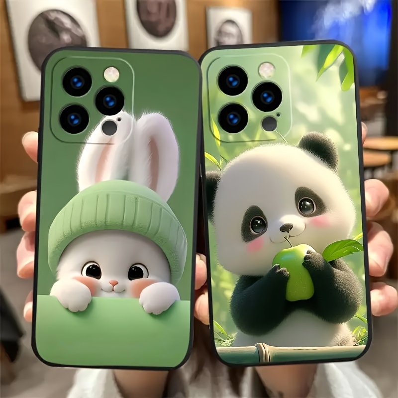 Cartoon Cute Super Cute Rabbit Panda Mobile Phone Case for iPhone - Image 6