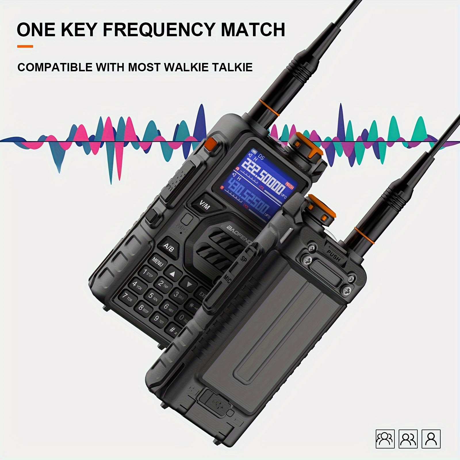 1 парче uv k5 plus интерфон 2-насочна долг дострег uhf vhf -уред Детали за производот 3