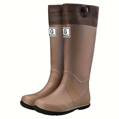 high top high for men and women lightweight non slip rubber boots suitable for outdoor wear long tube planting watering boots foldable ideal for digging and fishing