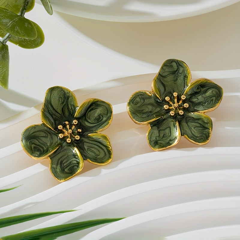 Women's Vintage Floral Stud Earrings, Sweet Style