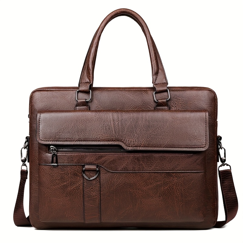 Image of Men's Briefcase Shoulder Bag High-end Body Bag Laptop Bag New Large Capacity File Bag Handbag