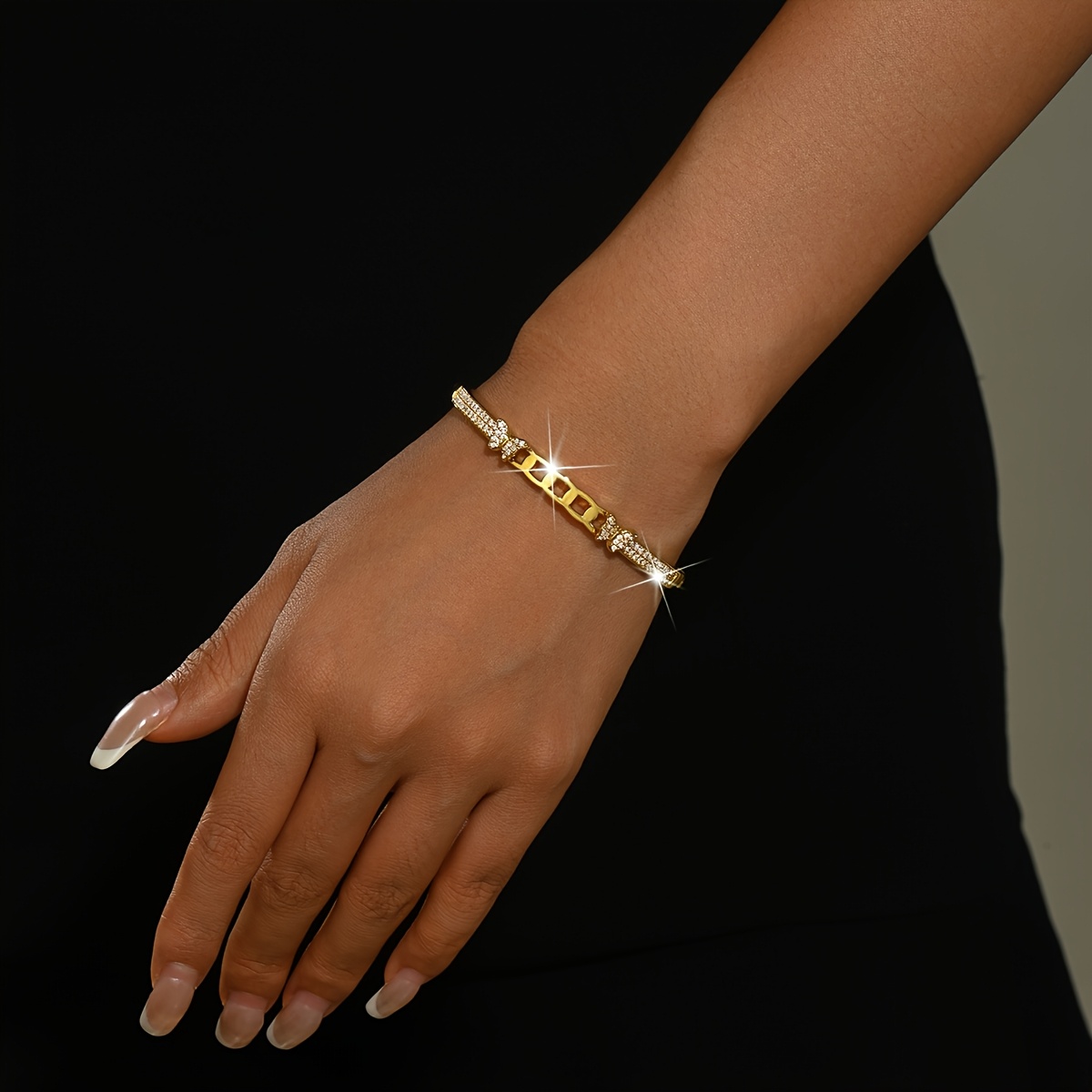 Women's French-Style Butterfly Bracelet, Elegant Bling