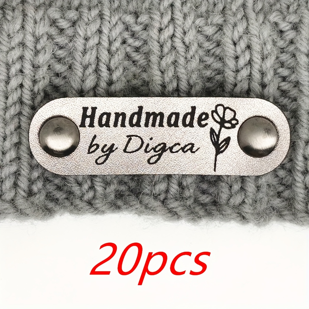 TEMU Custom 20pcs Small Tags With 40 Sets Of Pins, Handmade Lettering, Personalize Your Products