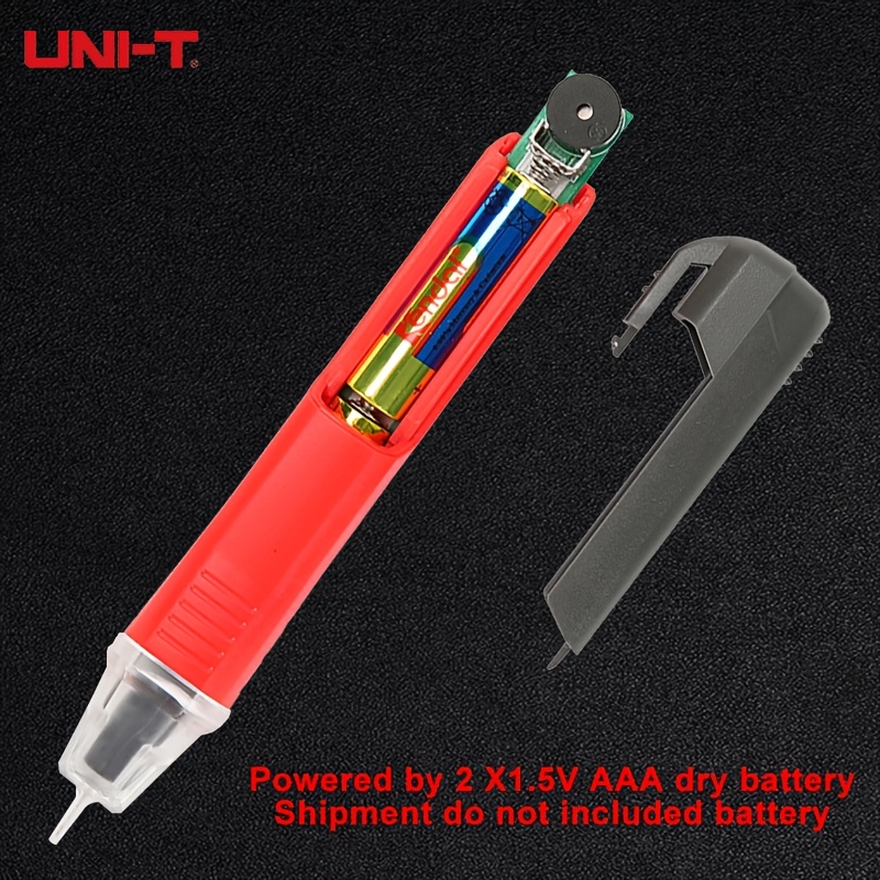 Uni-t Voltage Tester Non-contact Voltage Tester Pen , Live/neutral Wire Detection, 24v- Ac Voltage, Ncv Mode With Audible & Visual Alarm