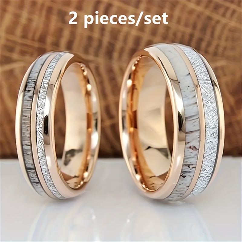 

Fashionable 6/8mm With 2 Exquisite Men's Stainless Steel Wedding Rings - Durable And Long-lasting Material Designed Specifically For Men - Perfect Wedding Ring, A Meaningful Anniversary Gift