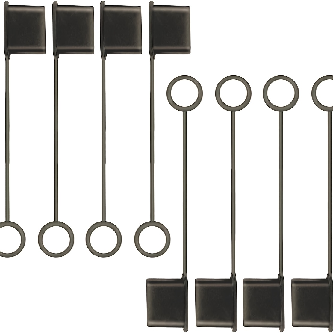 TEMU Lot de 8 cache-port Type-C avec lanière, capuchons de portables