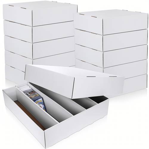 20pcs trading card storage box cardboard baseball card storage box collectible cases for sports gaming cardboard game collecting holder supplies